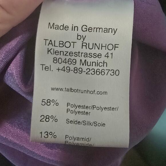 Talbot Runhoff Long Gown Sleeveless Faux Wrap Top Ruched Front Green Shimmer 12 - Picture 10 of 12